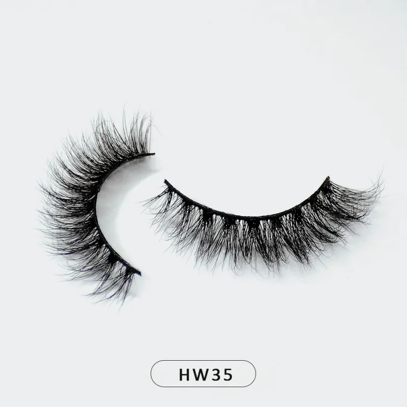 Dropshipping 10-15mm 3D Real Mink Handmade Crossing Lashes Individual Strip Thick Lash Fake Eyelashes with free paper boxes — image 2