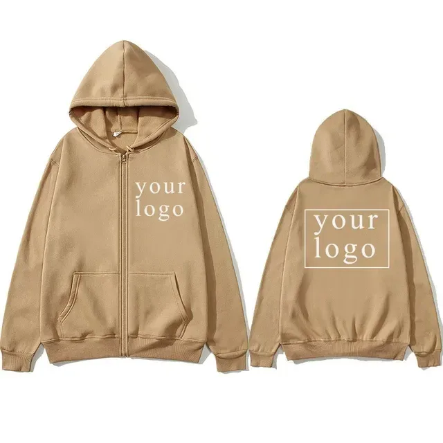 2024 New Fashion Your Own Design Brand Logo/Picture Personalized Custom Anywhere Men Women DIY Zipper cardigan hoodie — image 17
