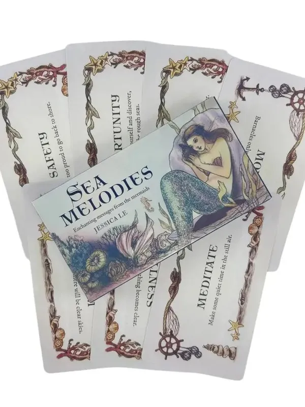 Sea Melodies Oracle Cards A 40 Deck Message From The Mermaids Tarot English Visions Divination Edition Board Playing Games