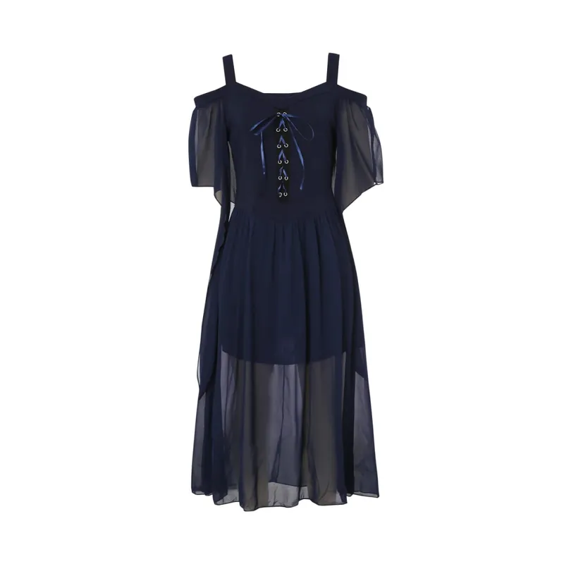 Women Vintage Gothic Off Shoulder Lace-up Medieval Dress Halloween Witch Cosplay Costumes Carnival Party Suspender Straps Dress