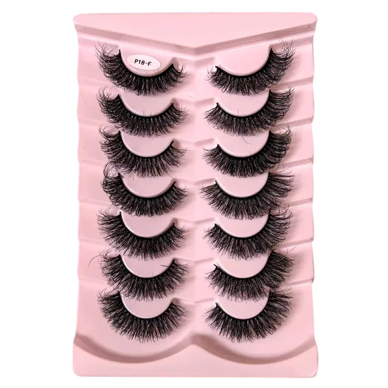 7 Pairs False Eyelashes Wispy Lashes Natural Look Fake Eyelashes Faux Mink Fluffy Strip False Lashes Pack — image 18