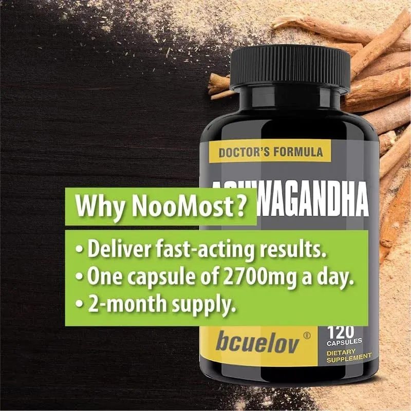 Ashwagandha + Black Pepper Extract Capsules Helps Improve Energy and Mood Reduce Anxiety and Stress Promotes Nerve Health — image 5