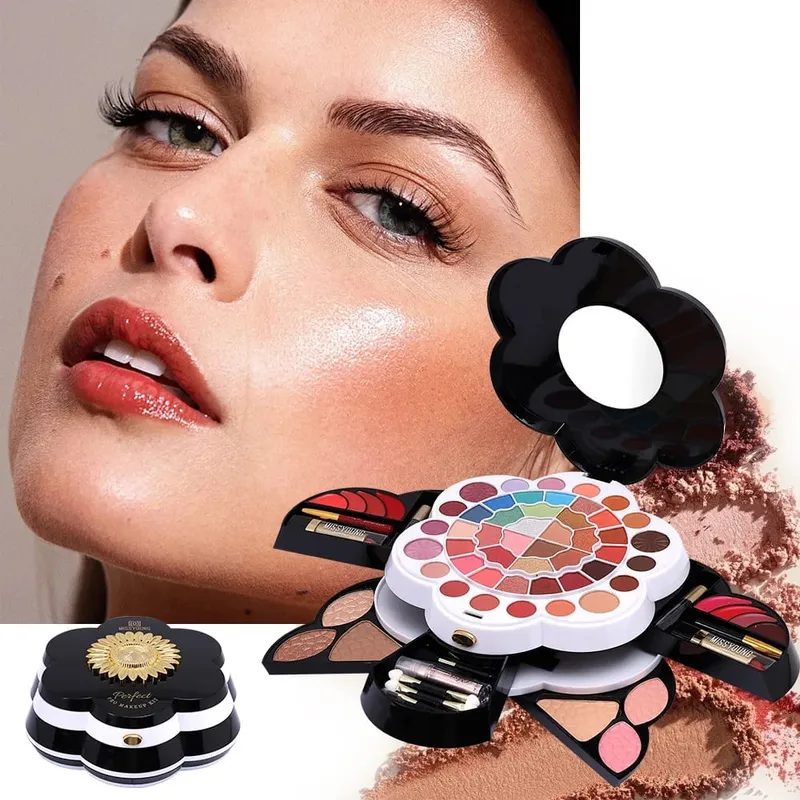 Bestselling All-in-One Makeup Case Kit Eyeshadow Lipstick Blush Highlight Palette Long Lasting Portable Complete Cosmetic Set — image 2