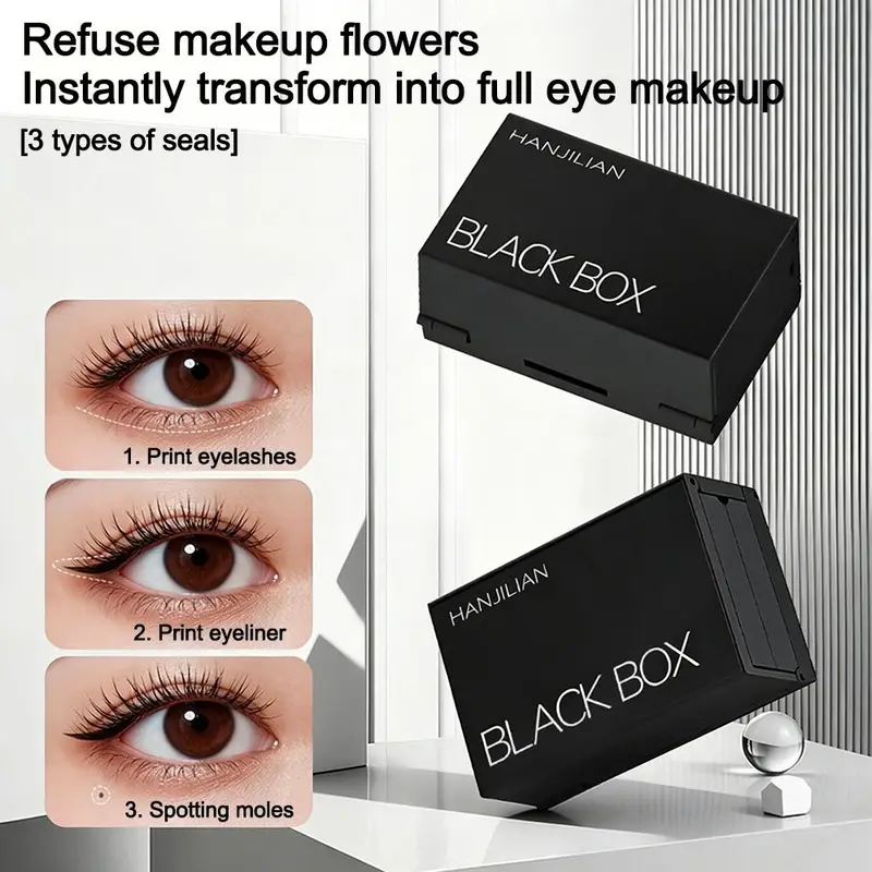 Waterproof Eye Makeup Stamping Pen Set Long Lasting Smudge Resistant Lower Lash Stamp Portable Ultra Fine Eye Makeup Tools