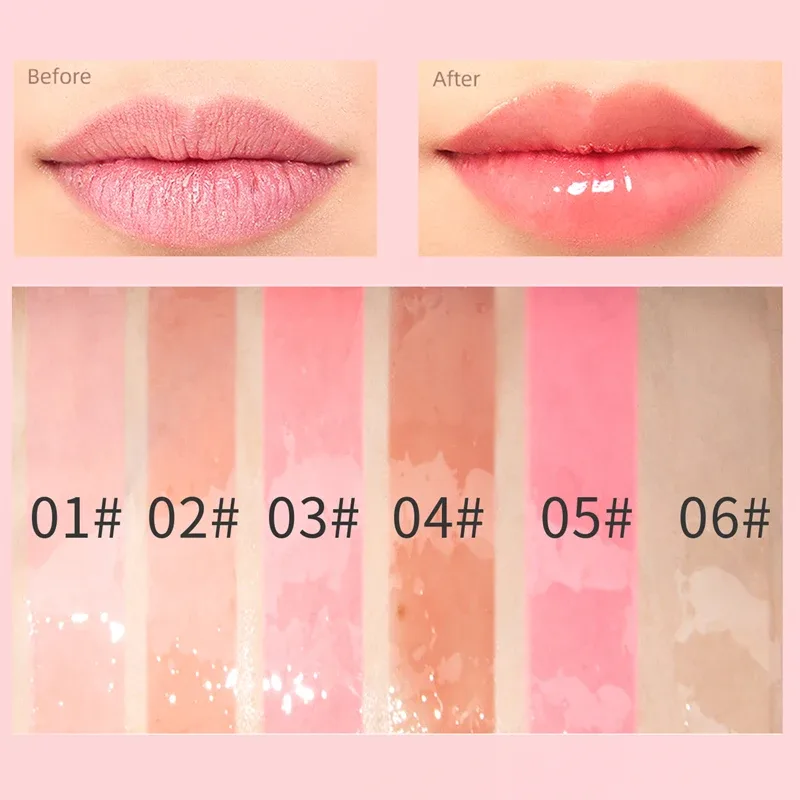 1 Pcs Hydration and Moisturizing Semi Transparent Color Changing Lip Gloss Long Lasting Natural Daily Lips Care Makeup Cosmetics