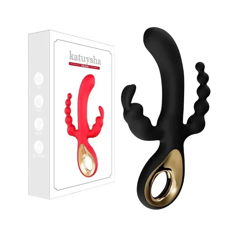 G Spot gode lapin vibrateur pour femmes 3 In1 Clitoris Stimulation Silicone étanche femelle vagin Anal masseur adulte Sex Toy