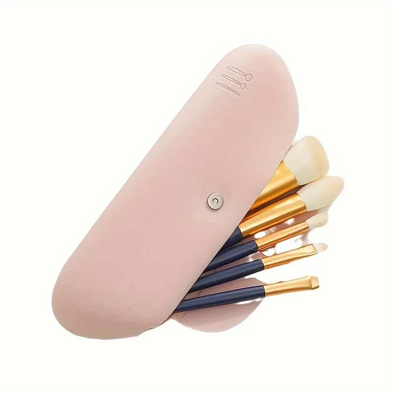 Siliconen reismake-upborstelhouder Anti-fall-out Draagbare cosmetische gezichtsborstelhouder Zacht en strak make-upgereedschap Organizer — image 2