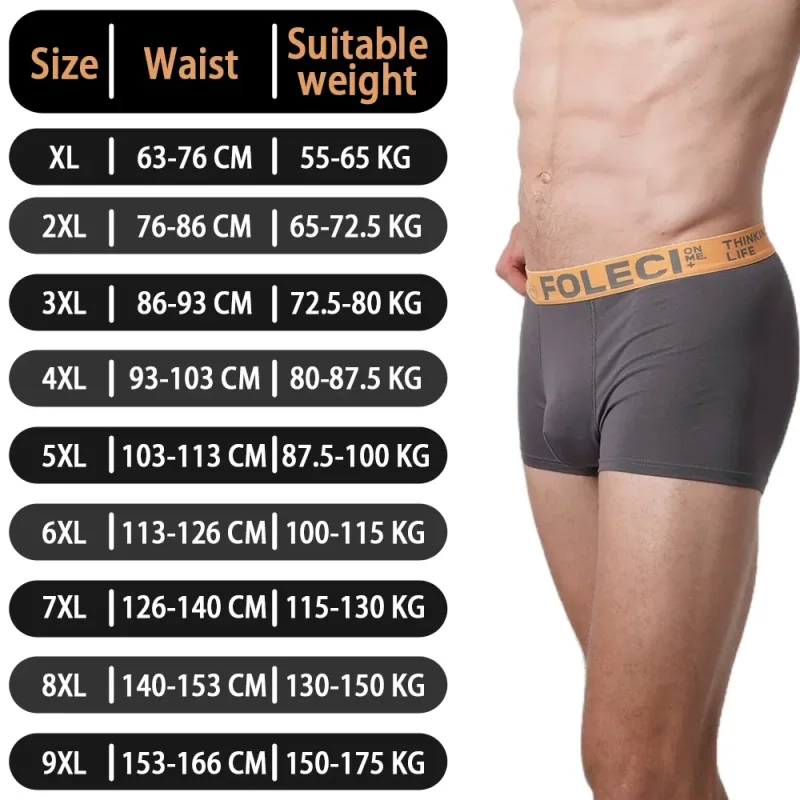 2025 Men's Cotton Underwear Boxers Breathable Stretch Underpants Shorts Soft Man Boy Youth Boxershorts Oversized Panties XL-9XL — image 3