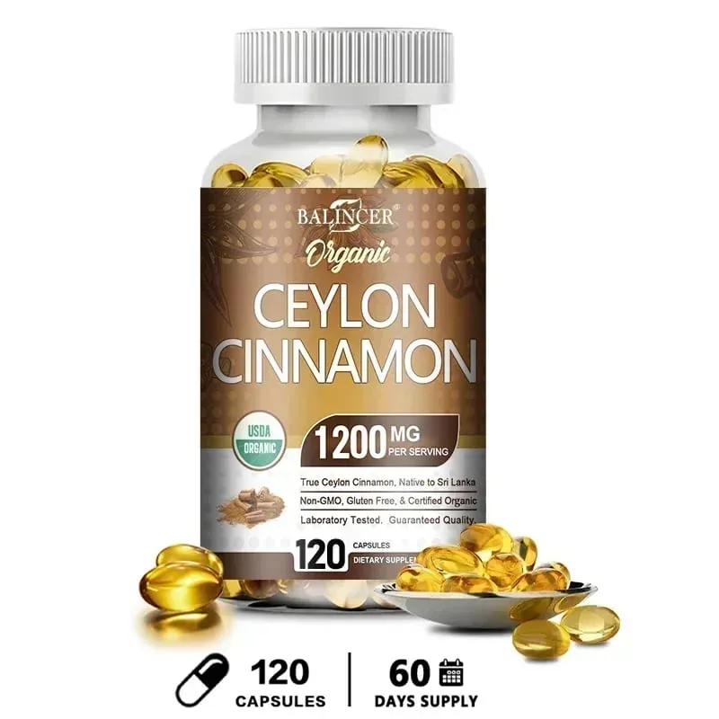 Organic Ceylon Cinnamon Supplement - Antioxidant Immune System Cardiovascular and Gastrointestinal Health Non-GMO Gluten-Free