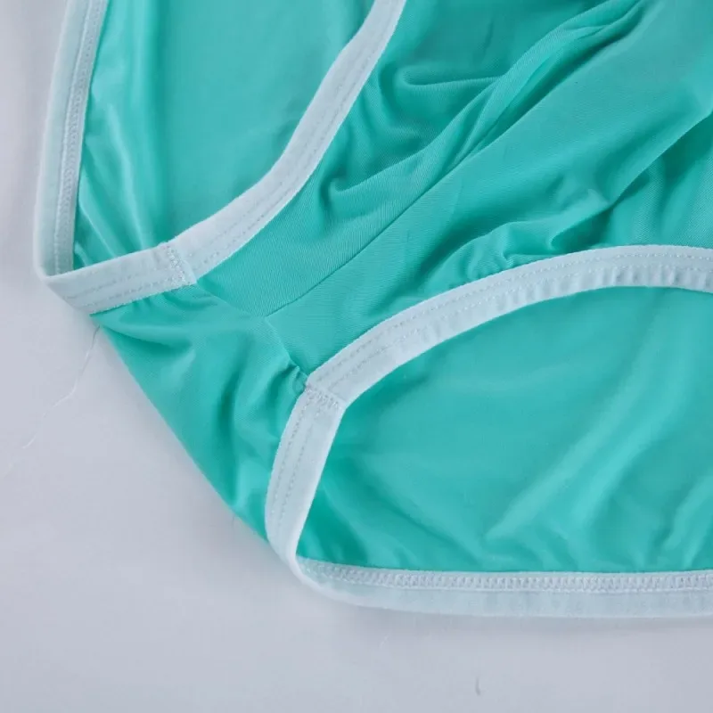 Men's Erotic Briefs Elephant Nose Open Sheath Bikini Gay Sexy Thin Ice Silk Penis Bulge Separate Elastic Quick Dry Sports Tangas — image 7