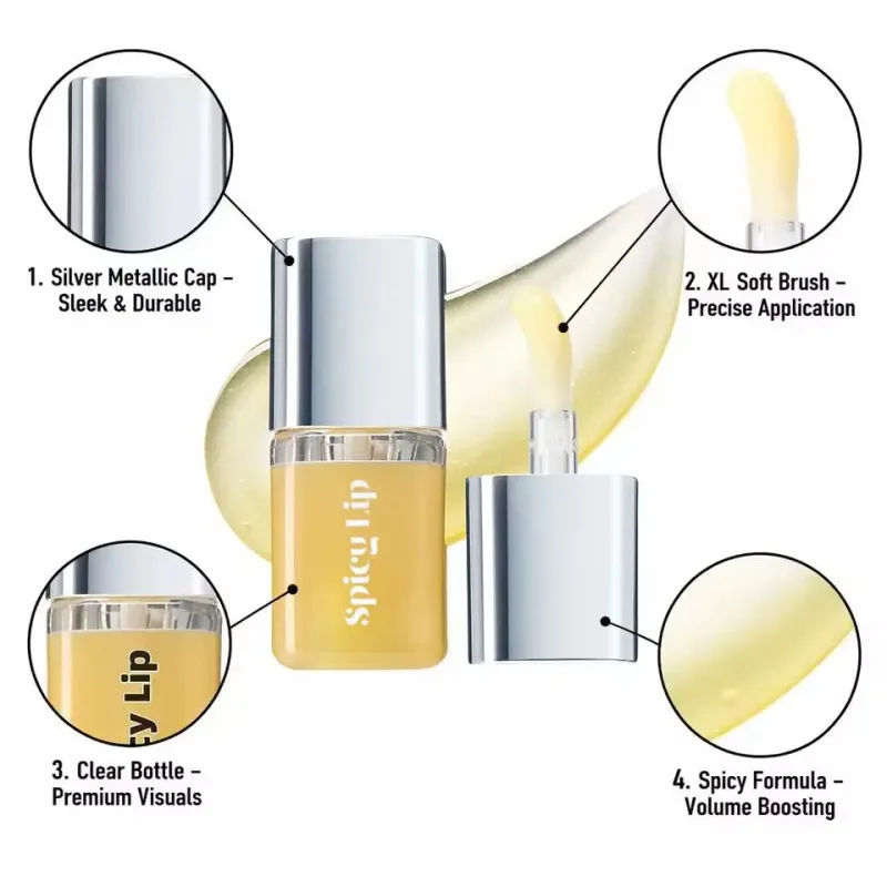 Brand Professional Plump Lips Oil 4g Extreme Volume Spicy Lip Plumper Gentle Nourishing Lip Balm Shiny Glossy Lasting Lip Care