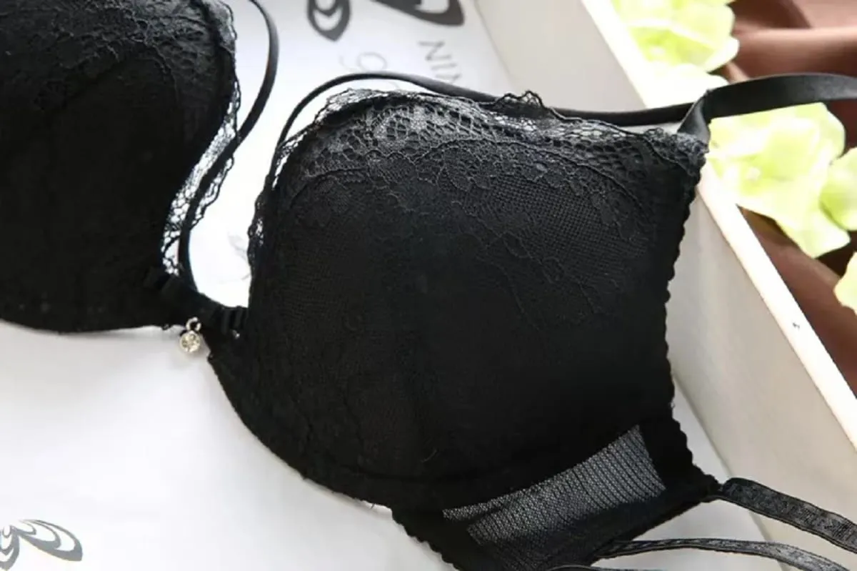 Sexy Lace Lingerie Women's Backless Thickened Bra Small Breasts Gathering Upper Support Push Up Bra — image 5