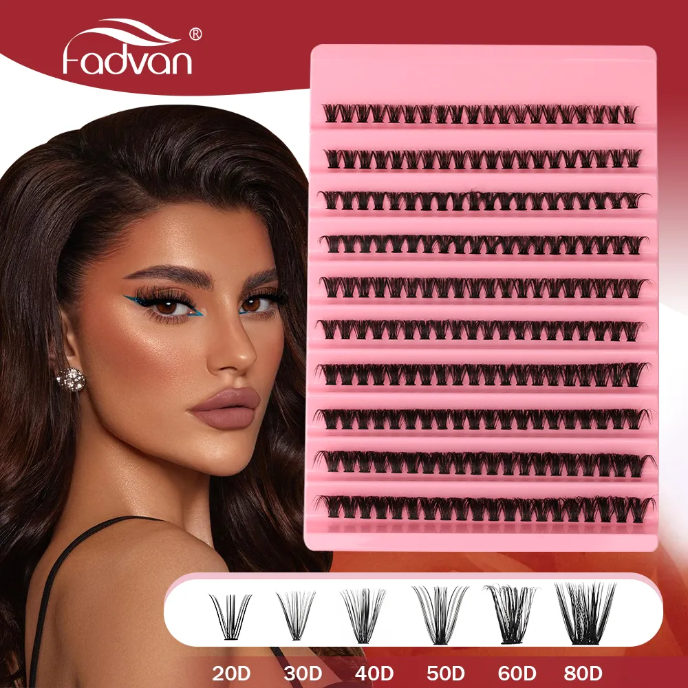 Fadvan DIY Cluster Lashes Mixed Tray Individual Lashes Volume Eye Lashes Soft Natural Lashes Mink Lash Cluster False Eyelashes — image 2