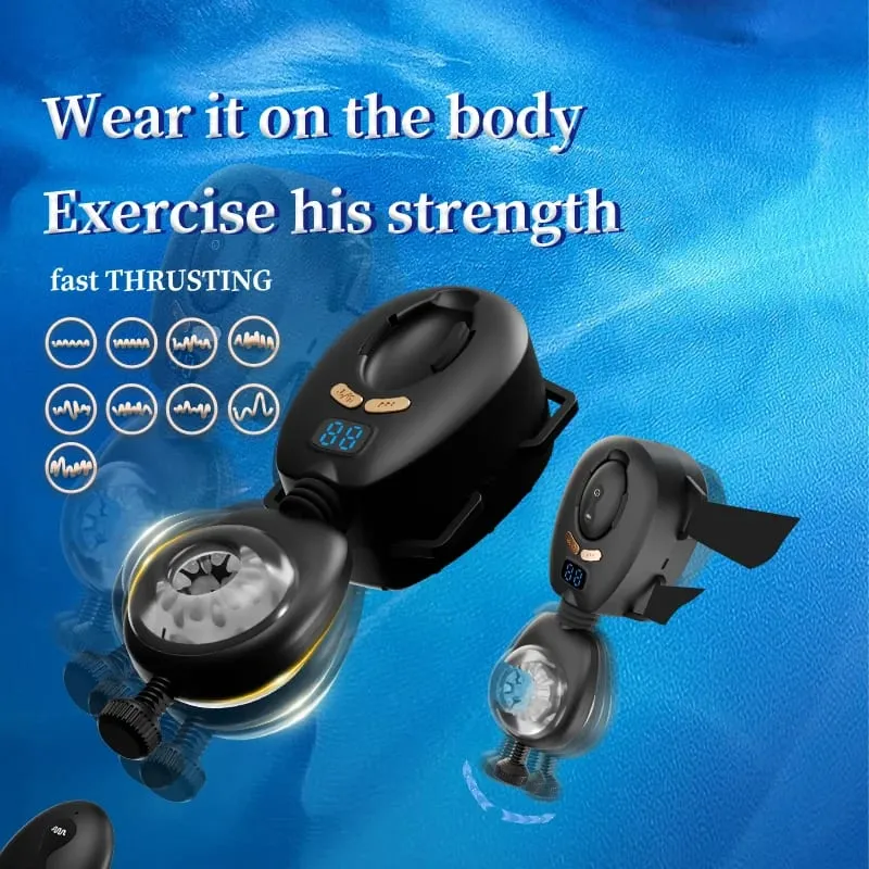 Samurai Belt Rolling Cup Multi Frequency Vibration Thrust 2-in-1 Stimulation Men's Airplane Cup Adult Products Sex Toy — image 3