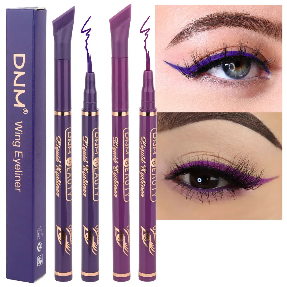 12 Colors Matte Liquid Eyeliner Pen Black Purple Makeup Waterproof Quickly Drying Smooth Ultra-thin Eye Liner Wing Tips Cosmetic — image 1