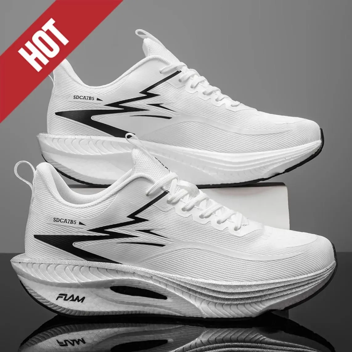 Men Women Carbon Plate Air Cushion Marathon Running Shoes Breathable Lightweight Outdoor Racing Training Sports Sneakers Walking — image 5