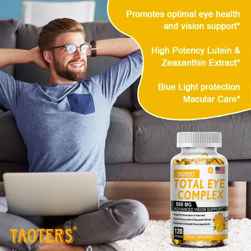Lutein-Augenkapseln 860 mg – Enthält Zeaxanthin-Heidelbeerextrakt und Vitamin A – ergänzende Augenvitamine zur Förderung einer gesunden Sehkraft — image 3