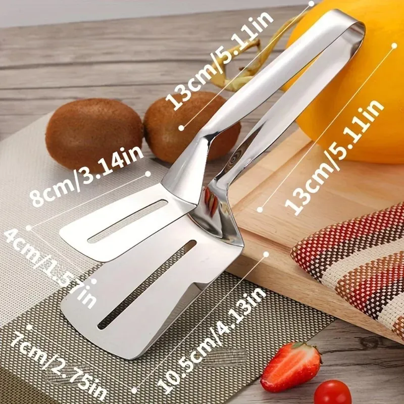 Kitchens Tongs Premium Stainless Steel Multipurpose Gripper Bread Clip/Steak Clamps/Fried Steak Clamp/Barbecue Tongs — image 4