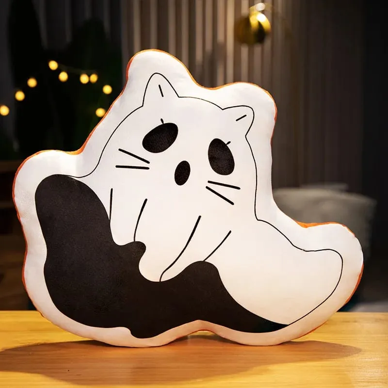 30CM Funny Pumpkin Ghost Cute Elves Skeleton Death Dark Cat Soft Pillow Halloween Home Decoration Sofa Cushion Nap Sleep Toys — image 9