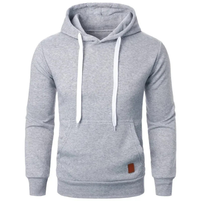 Herren Casual Kapuzenkragen Kordelzug Hoodies Sweatshirts Langarmshirts Outdoor Streetwear Einfarbig Leichter Pullover — image 11