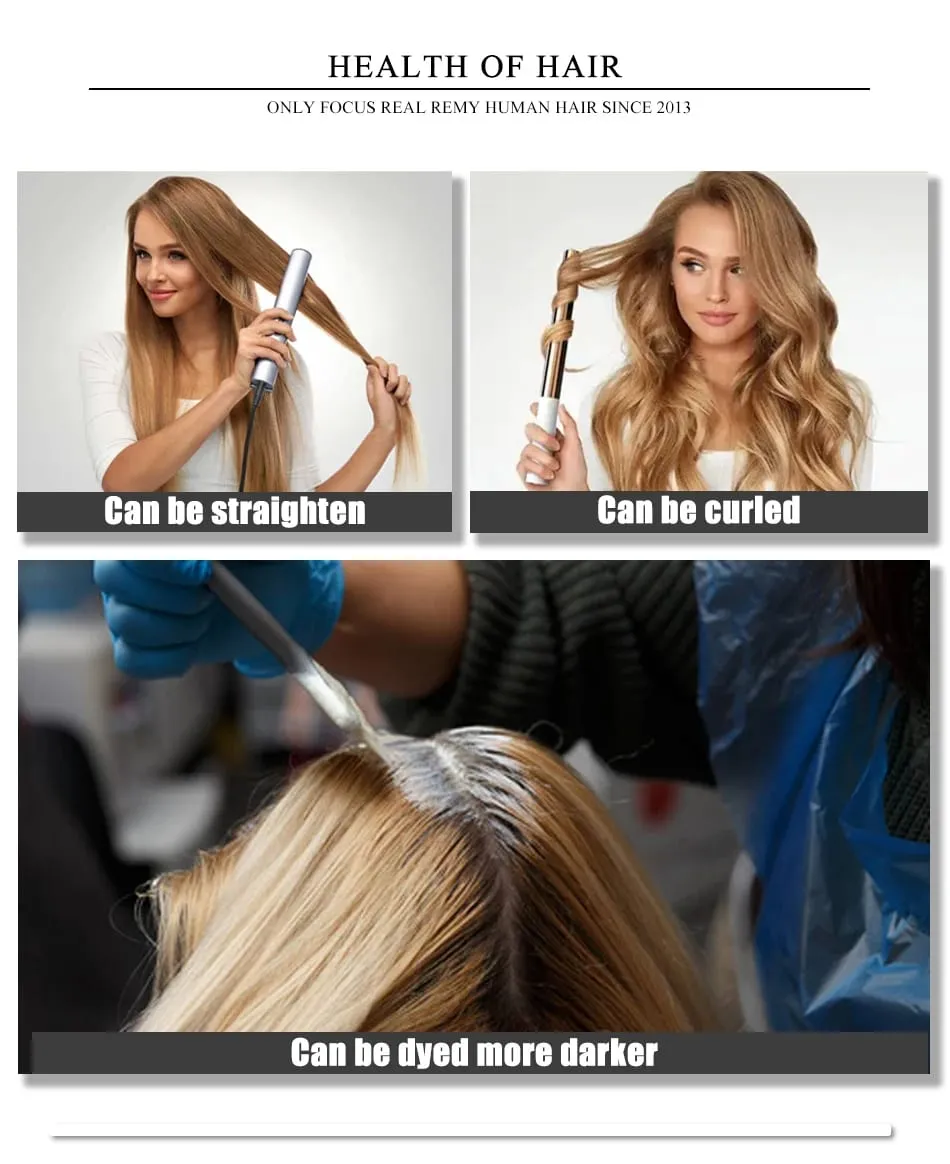 Genius Weft Human Hair Extensions 100G Double Drawn Blonde Bundles Invisible Straight Virgin Hair Weft Full End Top Quality — image 4