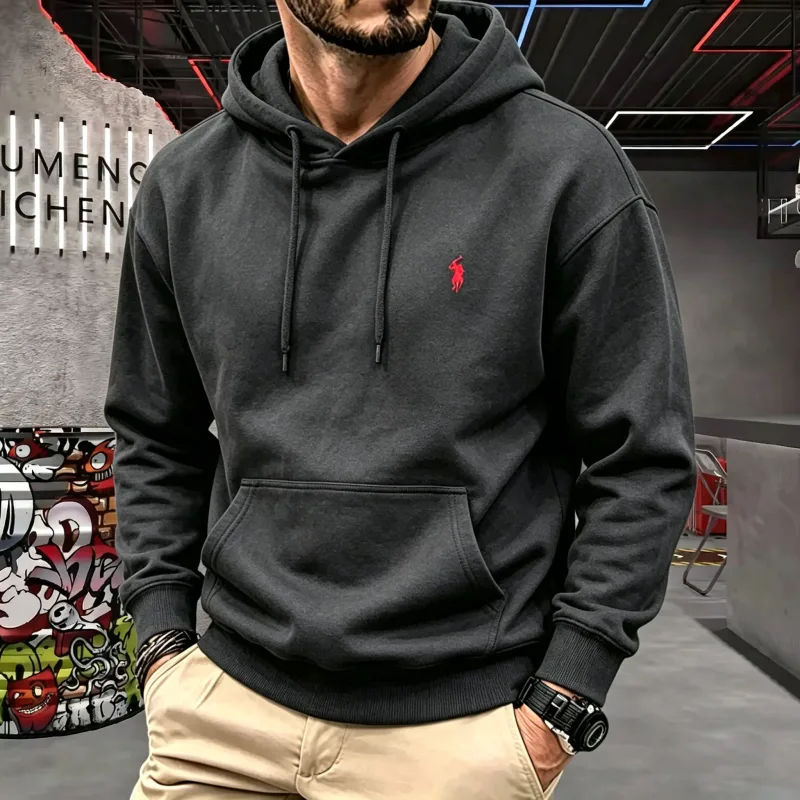 Áo Trùm Đầu Nam Cao Cấp Dài Tay Thu Đông 2026 Thời Trang Sang Trọng Thêu Ngựa Golf Top Áo hoodie Nam Quần Áo