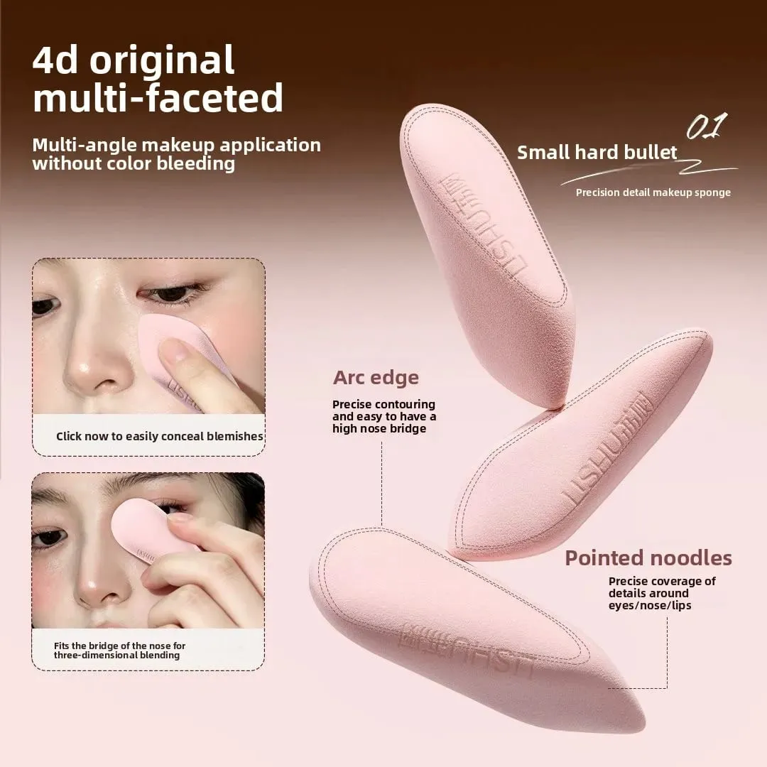 2PCS Finger Shape Makeup Sponge Set Precision Detail Face Cosmetic Tool Reusable Cosmetic Puff for Foundation Highlighter