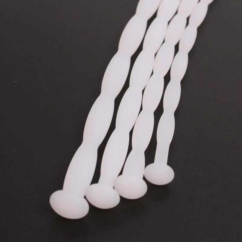 Manyjoy 8 Sizes White Wave Shape Silicone Urethral Dilator Male Masturbation Blockage Stimulator Catheter Adult Sex Toys for Men