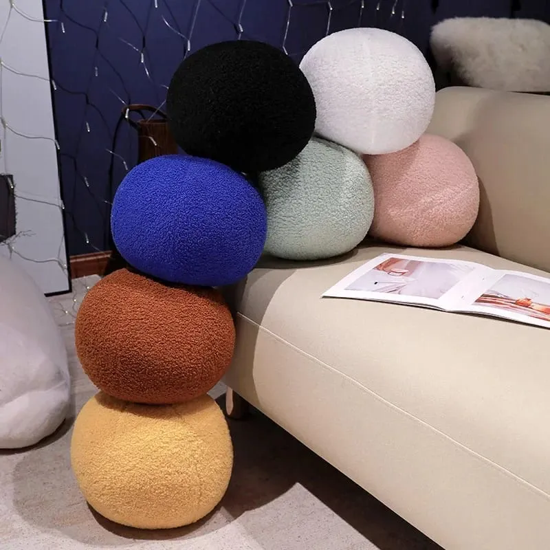 30cm Ins Style Ball Pillow Soft Plush PP Cotton Sofa Pillow Ornament Stuffed Nordic Round Pillow Throw Pillows Home Decoration — image 10