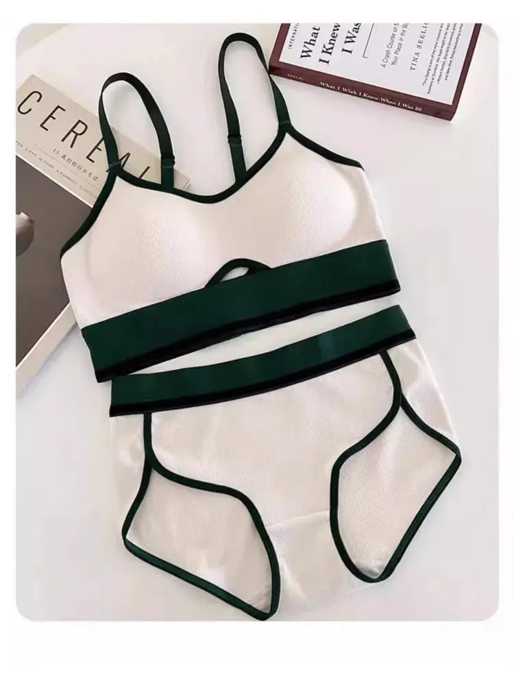 Seamless Sports Bralette Teens Wireless Anti-Sagging Thin Cup Small Chest Support Racerback Lightweight Bra Set lingerie