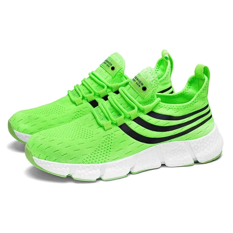 Comfortable Men's Running Shoes Summer Mesh Breathable Lightweight Outdoor Tennis Shoes Fashionable Versatile Balanced Sneakers