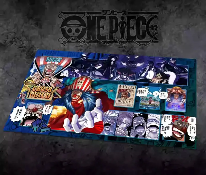 60*35cm Anime One Piece OPCG GAME Card PlayMat Comic Series New Four Emperors Teach Shankusu Buggy Luffy Chopper Collection Toys