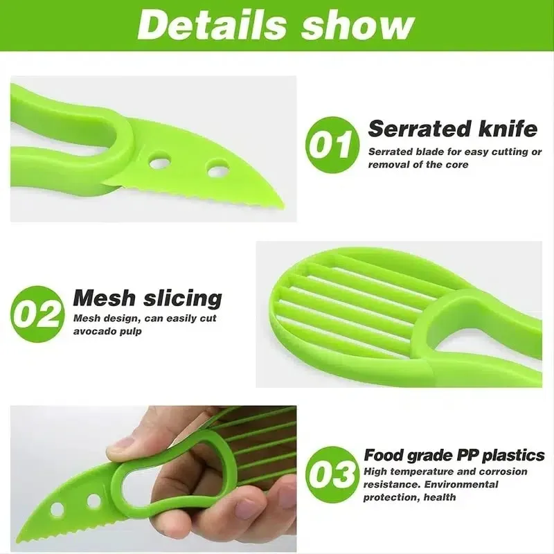 1pc 3 In 1 Multifunctional Avocado Slicer Avocado Pitters Cutter Kitchen Gadgets