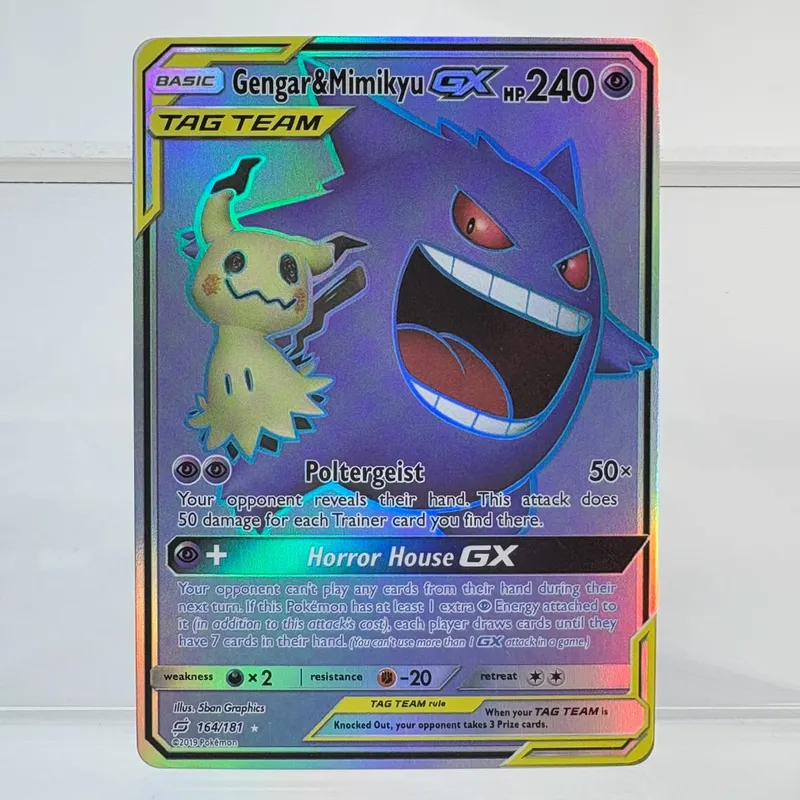 PKM Foil Proxy Card GENGAR&MIMIKYU GX DARK GENGAR Hobbies Game Collection Battle The best gift PTCG Card — image 8