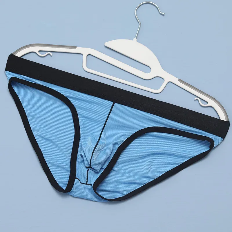 Men's Underwear Briefs Comfortable Mens Bikini Solid Color Large Size Fat Low Waist Pants Men Lingerie Underpaants C8-1
