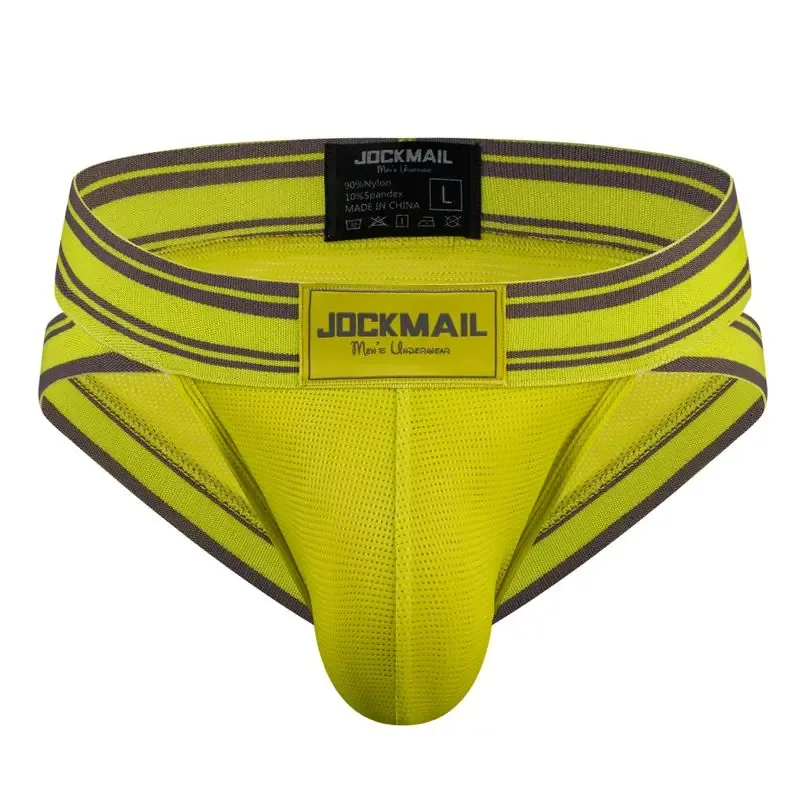 Jockmail Sexy Underwear Men Briefs Male Panties Pouch String Bikini Hombre Slips Cuecas Lingerie Erotic Underpants Summer Mesh — image 9