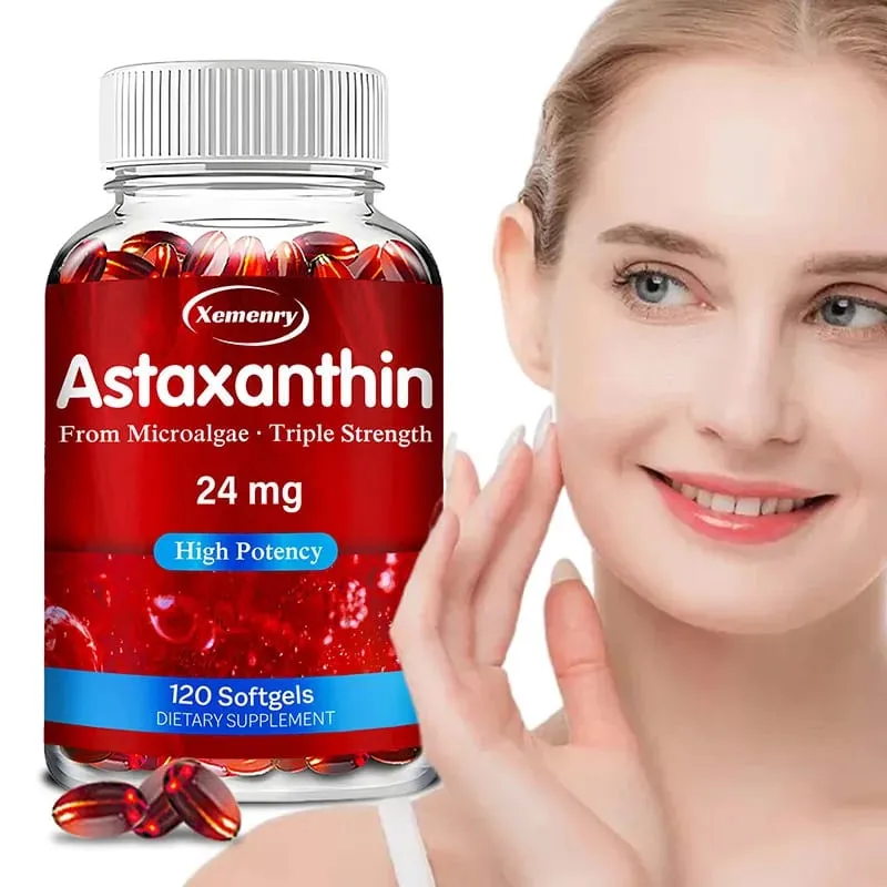 Astaxanthin 24 Mg - Promotes Cardiovascular Health Accelerates Metabolism Maintains Eye Joint and Skin Health Antioxidant — image 1