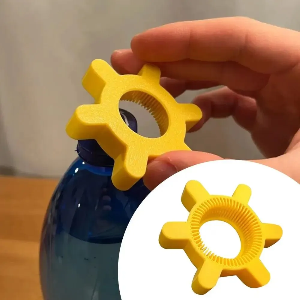 Portable Multi - function Yellow Plastic Bottle Opener | Rotary Design Must - have Kitchen Tool — image 2