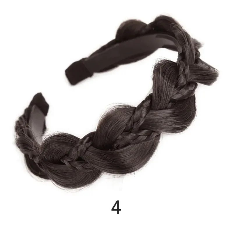 Twist Braid Headband Synthetic Fishbone Braid Wig Headband 1pc Non-Slip Twist Braid Hair Hoop Hair Accessories For Women Girls — image 10