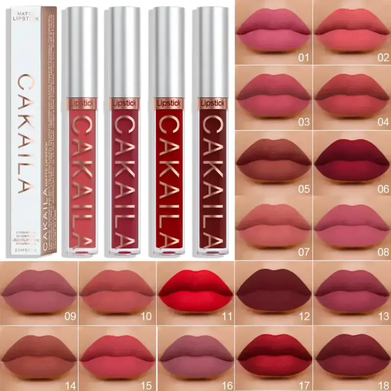 Lip Gloss Waterproof Matte Liquid Lipstick Long Lasting Velvet Lipgloss Tint Tube Nude Pigment Lip Makeup Cosmetics