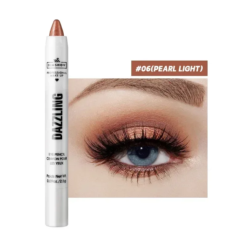 12 Colors Pearlescent Eyeshadow Pencil Waterproof Long Lasting Glitter Shimmer Eye Shadow Pen Eyeliner Stick Eyes Makeup Tools — image 13