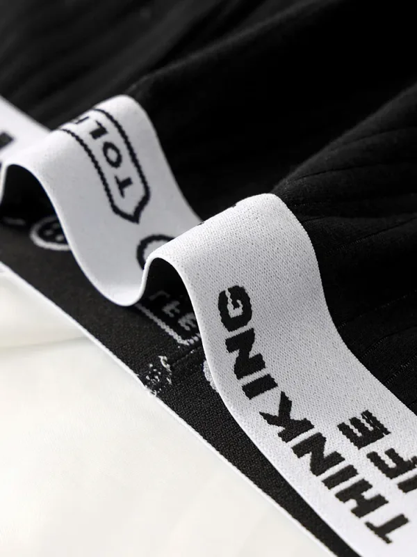 4-Pack Men's Cotton Briefs - “HELLO” & “THINKING LIFE” Waistbands, 4 Colors — image 4