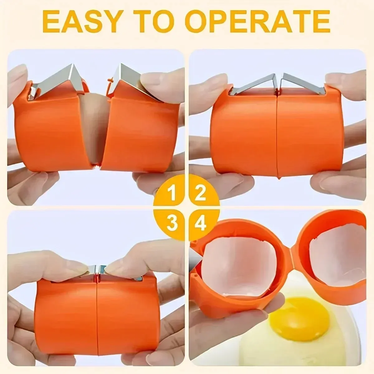 1/3pcs-New Egg Shell Opener Press Egg Shell Separator Portable Egg Opener Kitchen Handheld Egg Shell Crusher Household — image 2