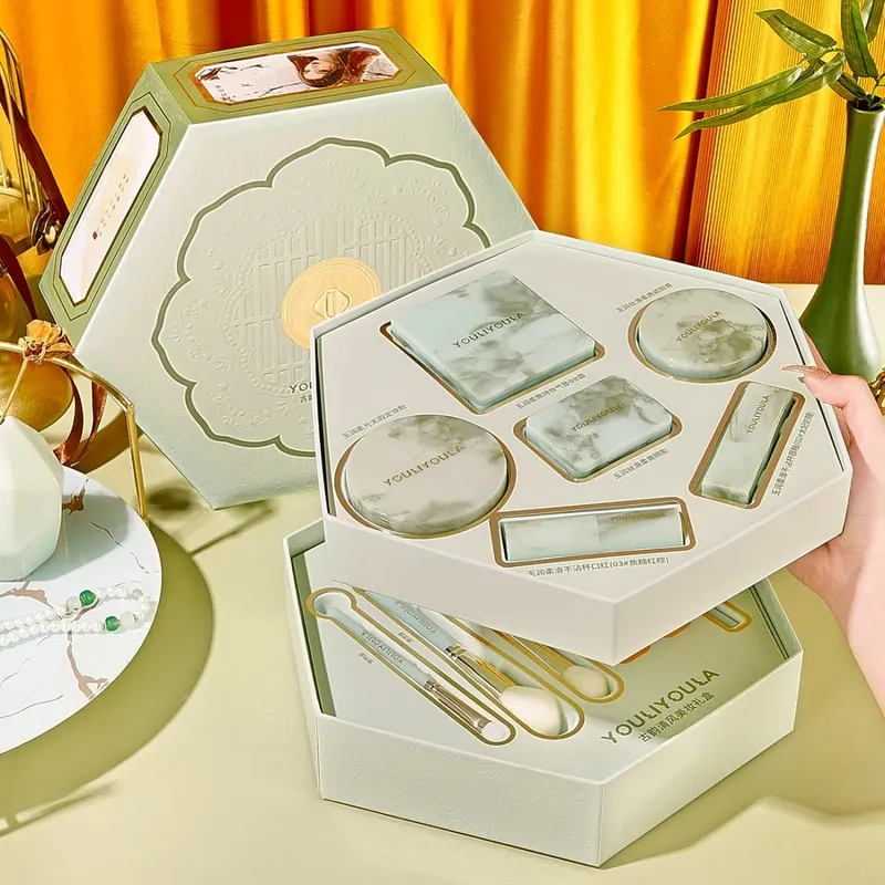Ancient Charm Fresh Breeze Makeup Set Cosmetics Full Set Chinese Style Makeup Gift Box Holiday Gift with Makeup Brush Set — image 2
