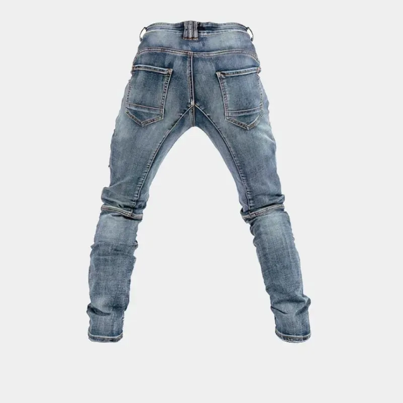 Jeans Men Long Pant Denim Pants Zipper Straight Trousers Pockets Splice Slim Fit Hole High Waist Casual Autumn spring 2026