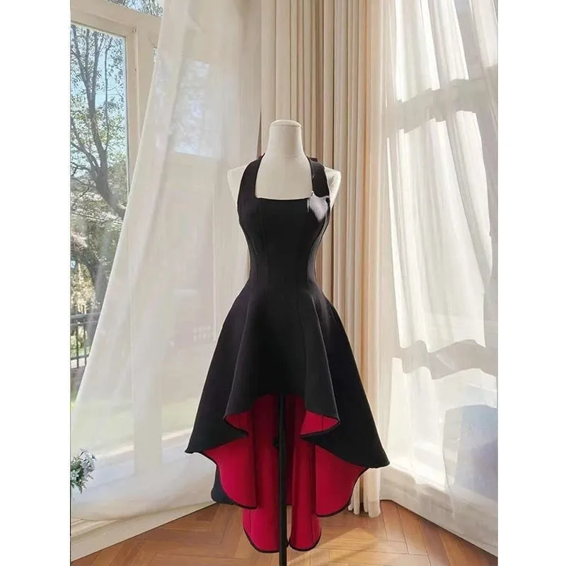 Francie Elegantní černé Patchworkové šaty s dlouhým ramínkem Party Styl Dámské Jemné Y2k Vintage Bodycon Jaro Léto 2026 — image 4
