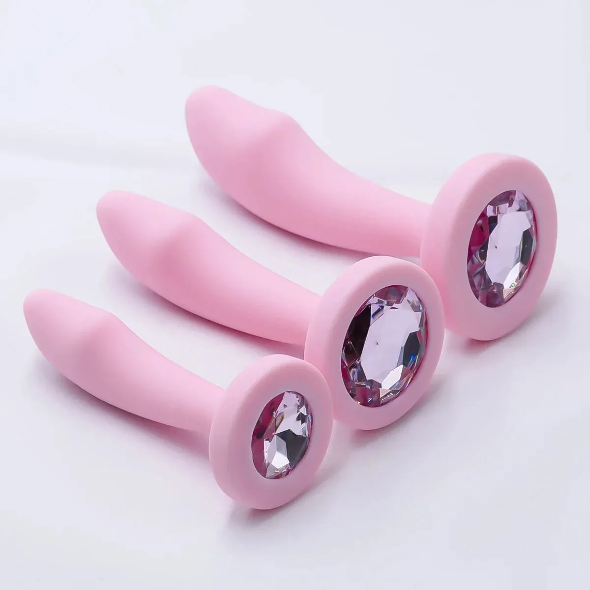 Silicone Anal Plug Gem Base Butt Plug Anal Masturbation Stimulator Anal Massage Dilatancy Toys G-point Massage Adult Sex Toys — image 1
