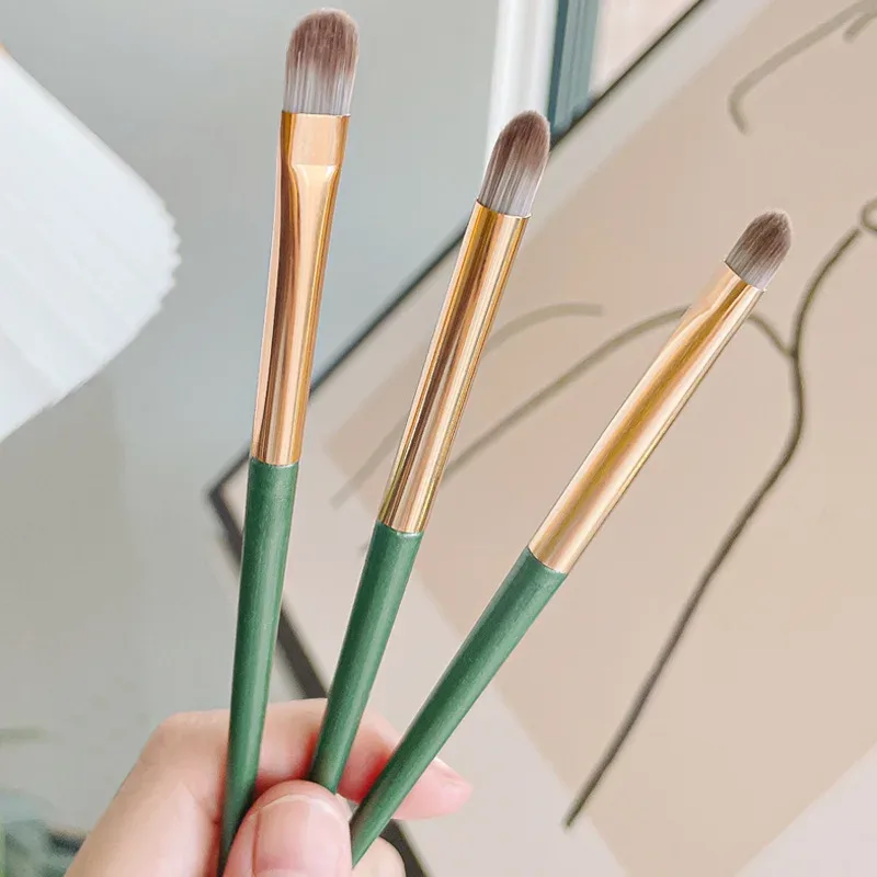 3Pcs/set Pro Makeup Cosmetics Brushes EyeShadows Blending Smudge Brush Makeup Brush Eye Liner Lying Silkworm Brush Beauty Tools