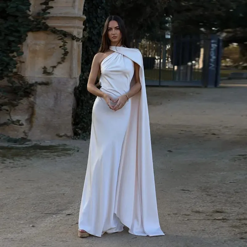 Ribbon Hanging Neck Long Dresses Women Printed Sleeveless Backless Slim High Waist Halter Party Dress 2025 New Hip Package Robe