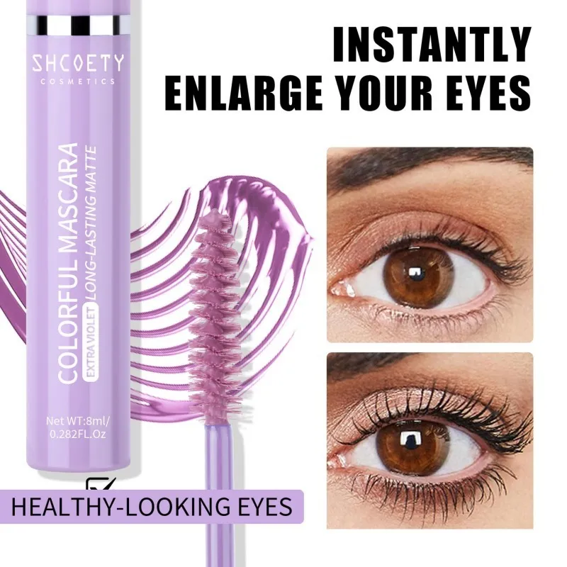 6-color Color Mascara Waterproof and Non-smudged Slender and Thick Curly Christmas Stage Hot Makeup Eye Cosmetics — image 3